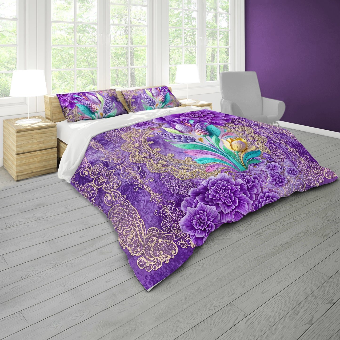 Purple Game Duvet Cover Set
