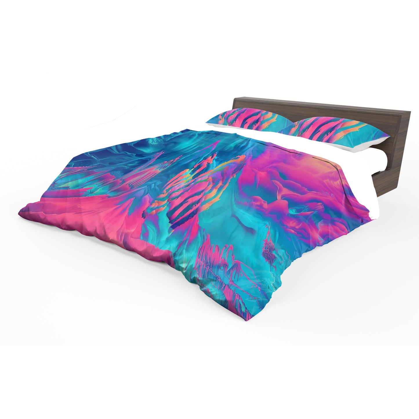 Purple Painted Abstract Duvet Cover Set