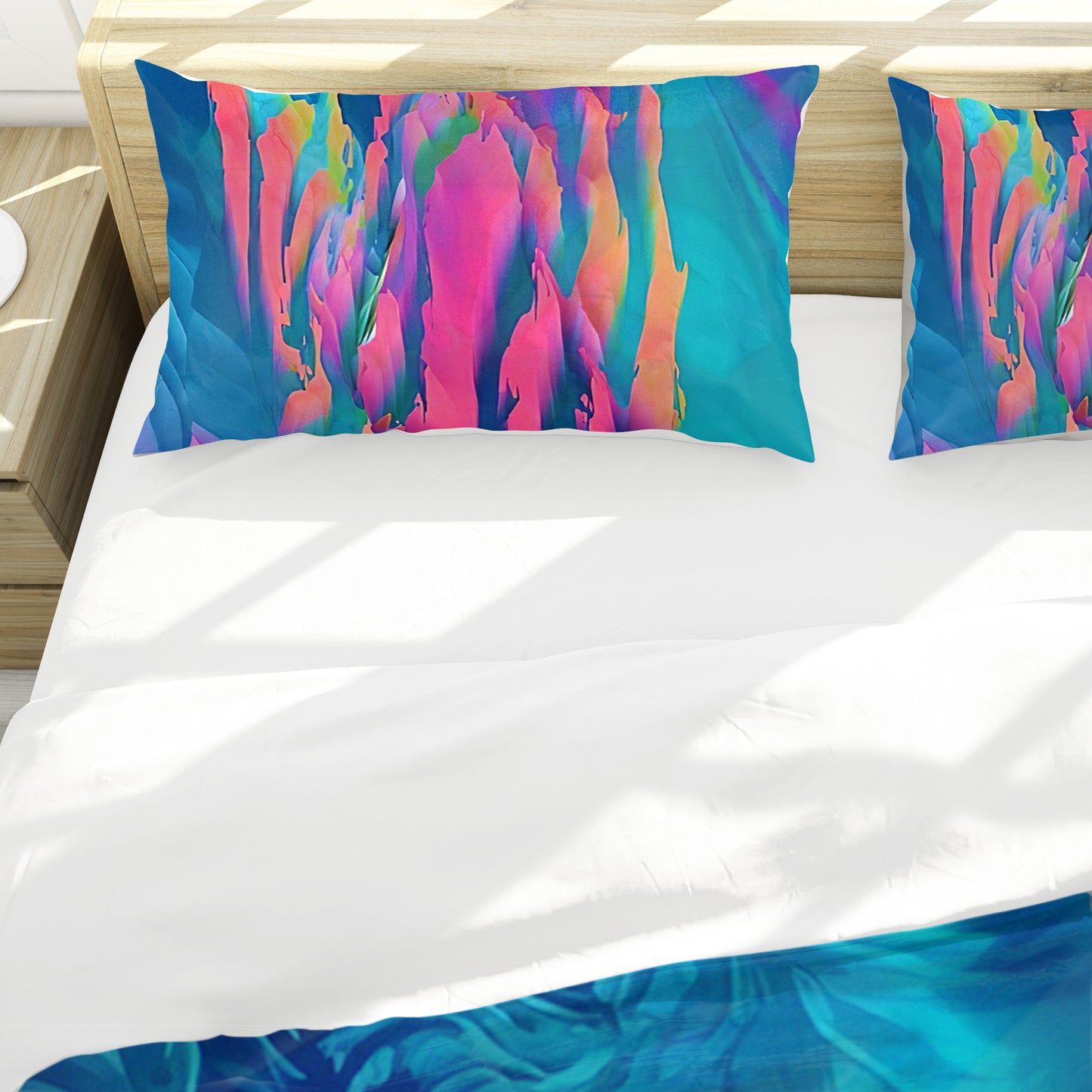 Purple Painted Abstract Duvet Cover Set