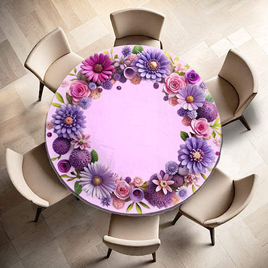 Purple Ring Round Tablecloth