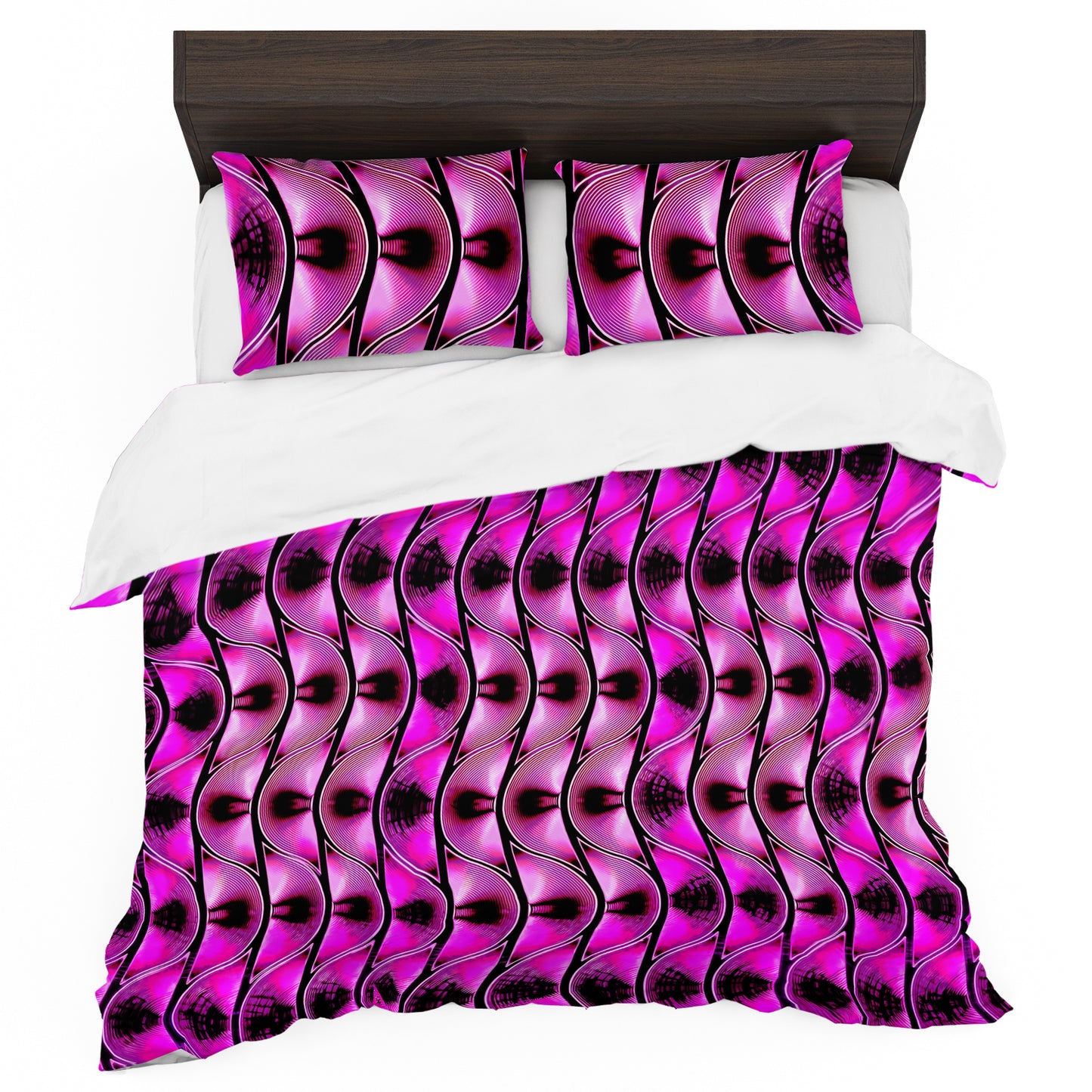 Purple Windy Waves Duvet Cover Set