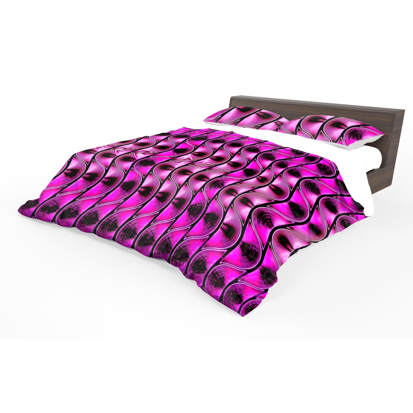 Purple Windy Waves Duvet Cover Set