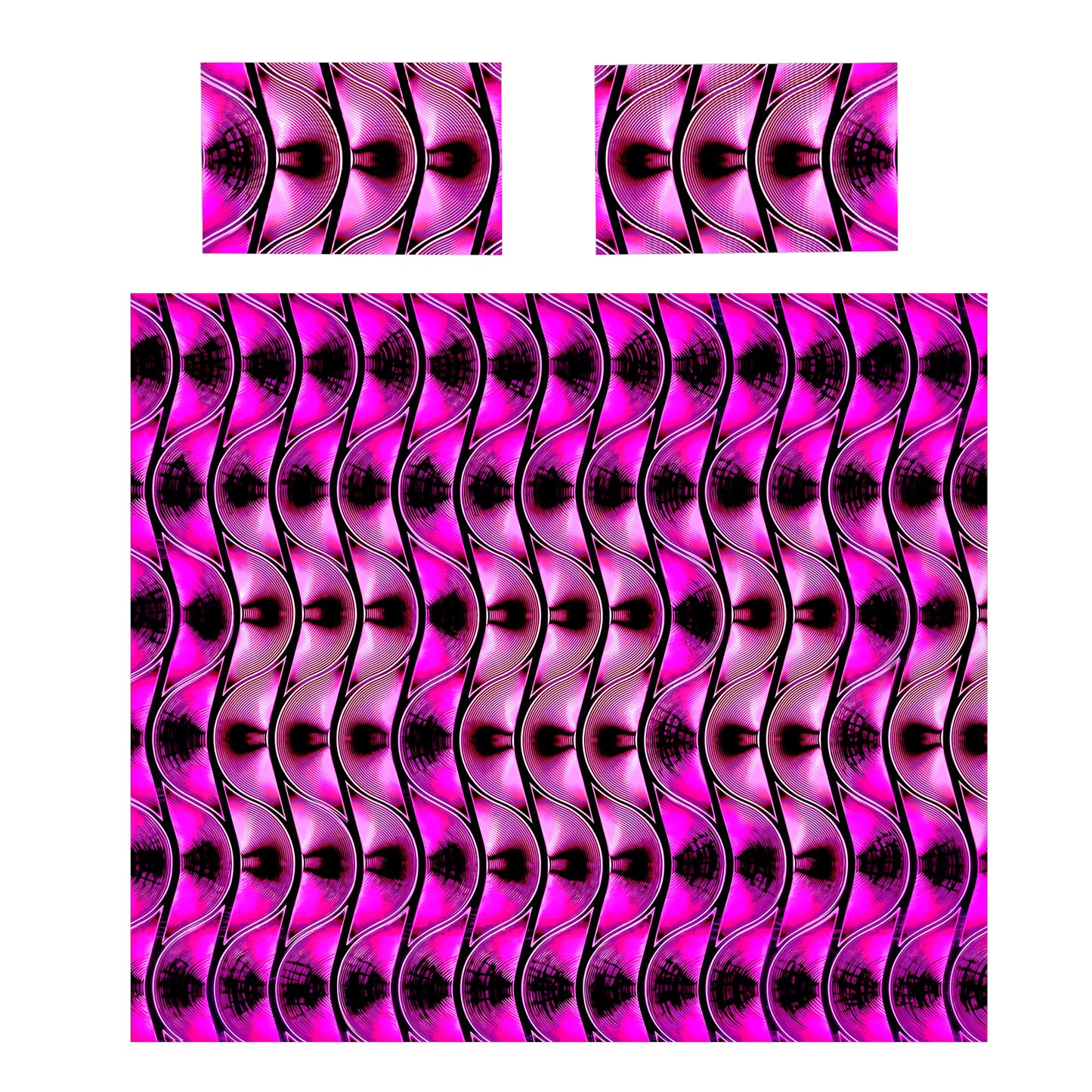 Purple Windy Waves Duvet Cover Set
