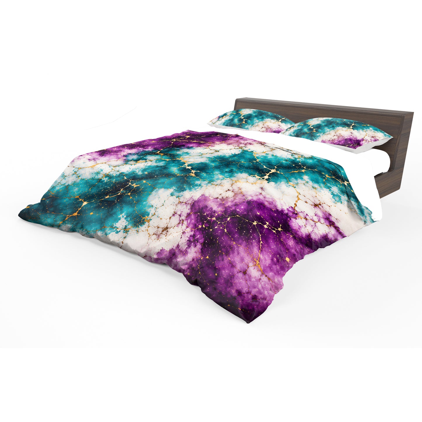 Purple & Turquoise Explosion Duvet Cover Set