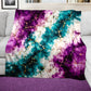 Purple & Turquoise Explosion Light Weight Fleece