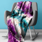 Purple & Turquoise Explosion Light Weight Fleece