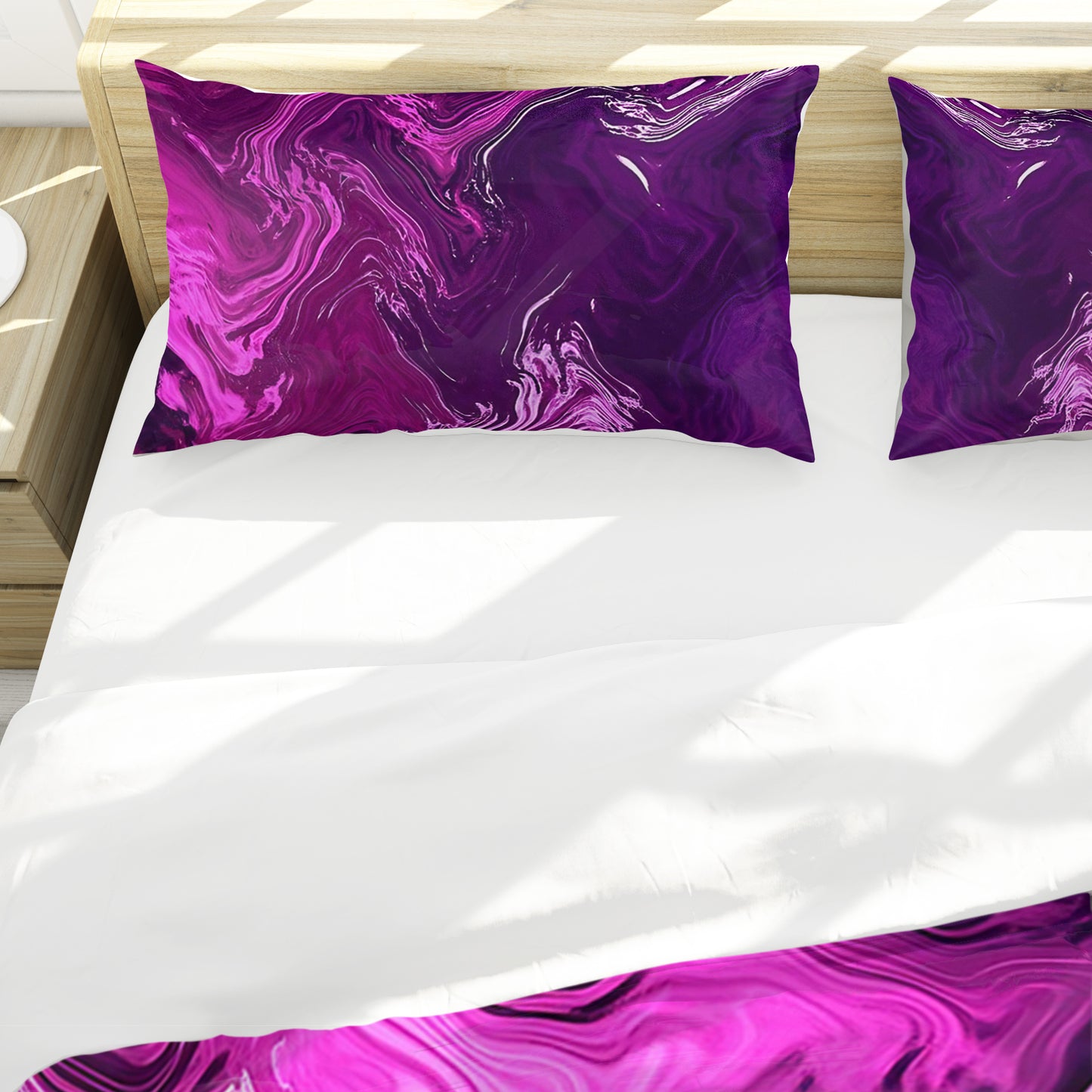 Purple and Pink Cross Duvet Cover Set