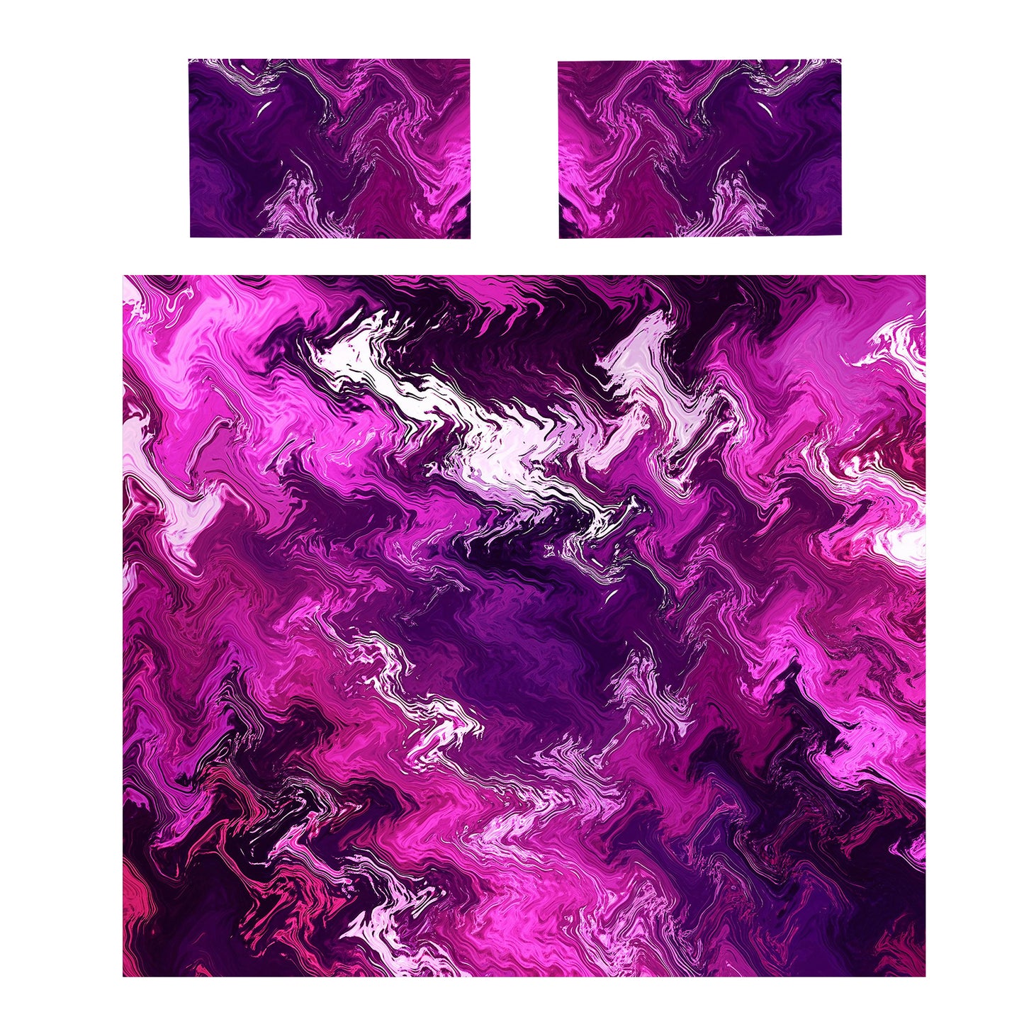 Purple and Pink Cross Duvet Cover Set