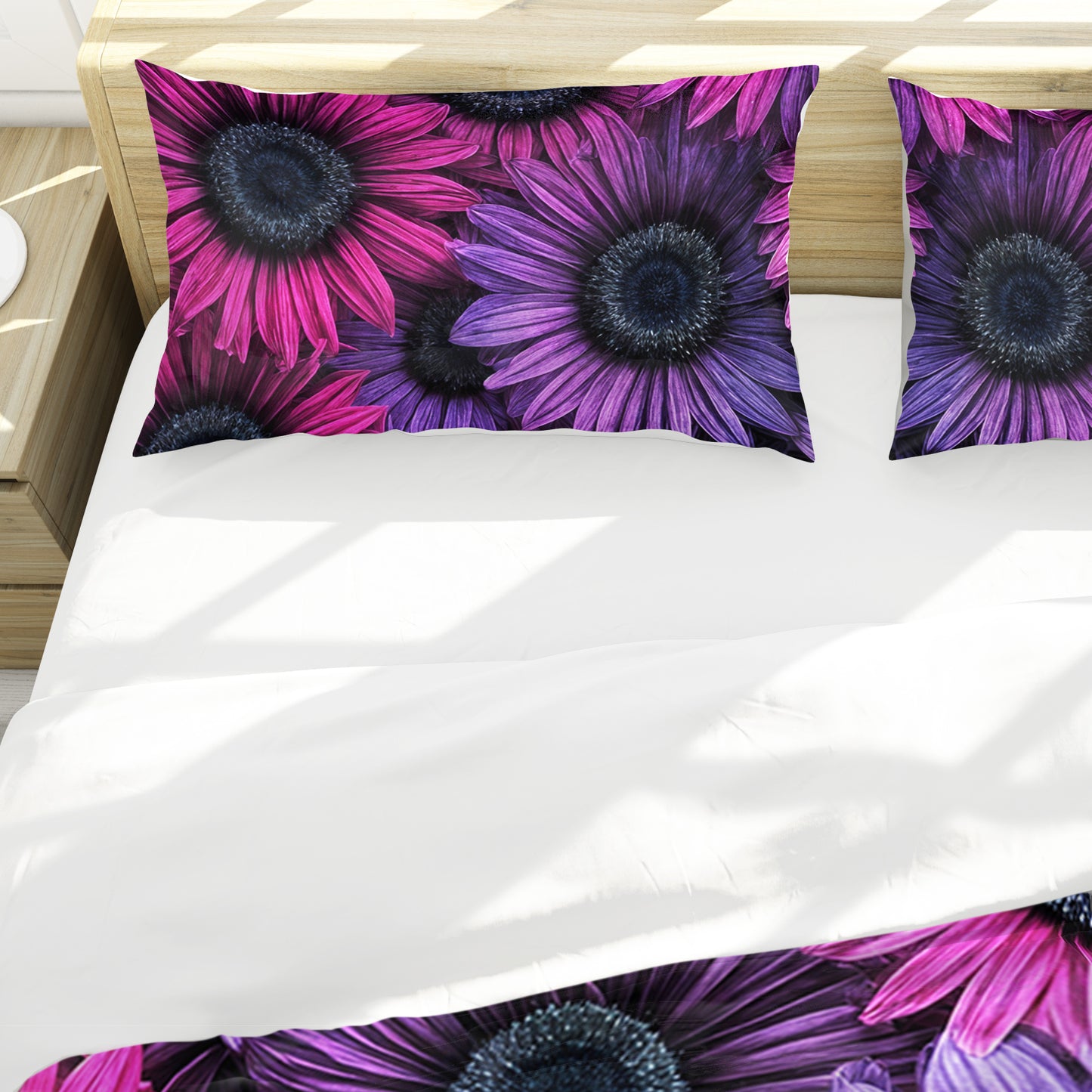 Purple and Pink Flora Duvet Cover Set