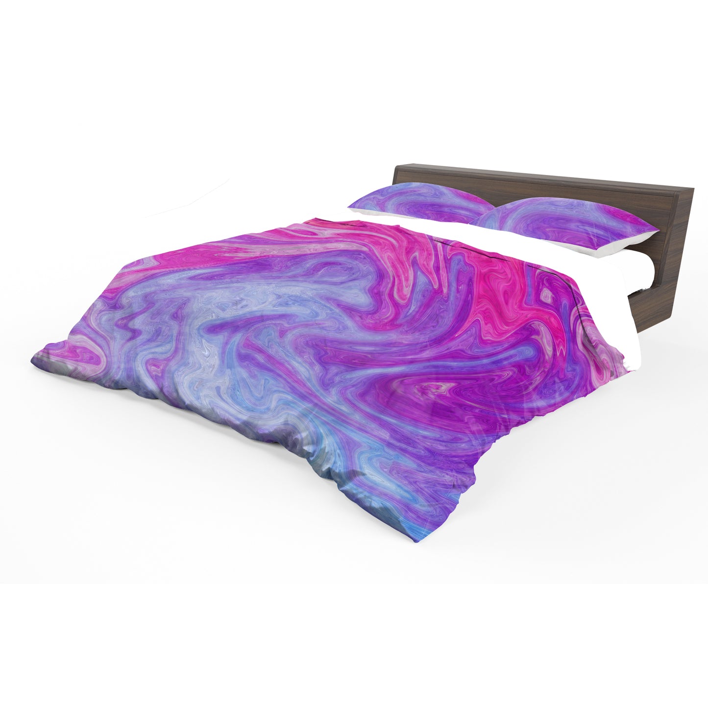 Purple and Pink Spiral Duvet Cover Set
