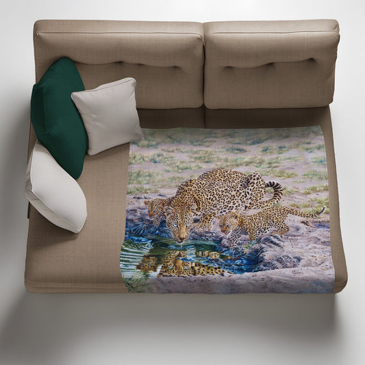 Queen of Cubs Light Weight Fleece Blanket by Delene Lambert