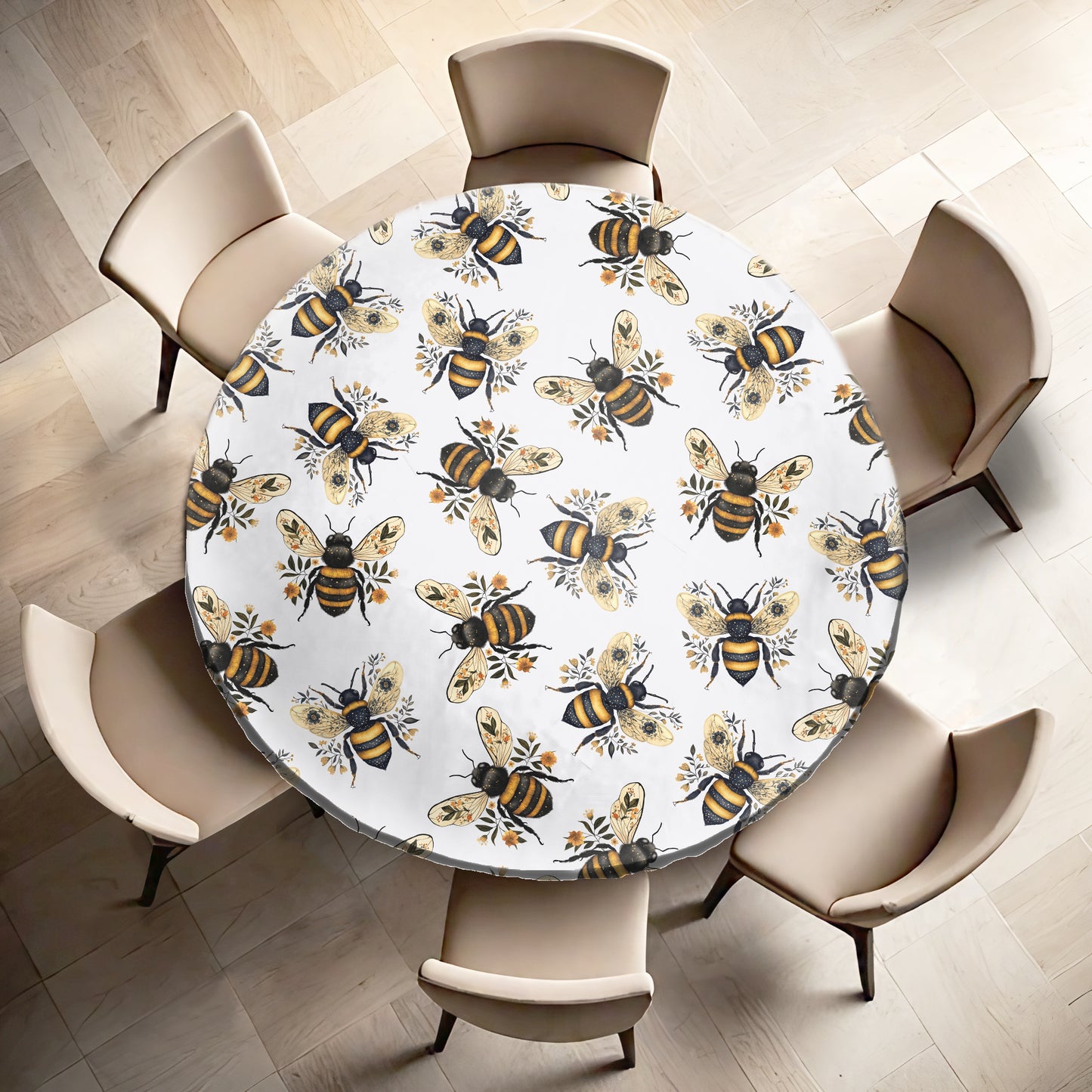 Queen Bee Round Tablecloth by Mark van Vuuren