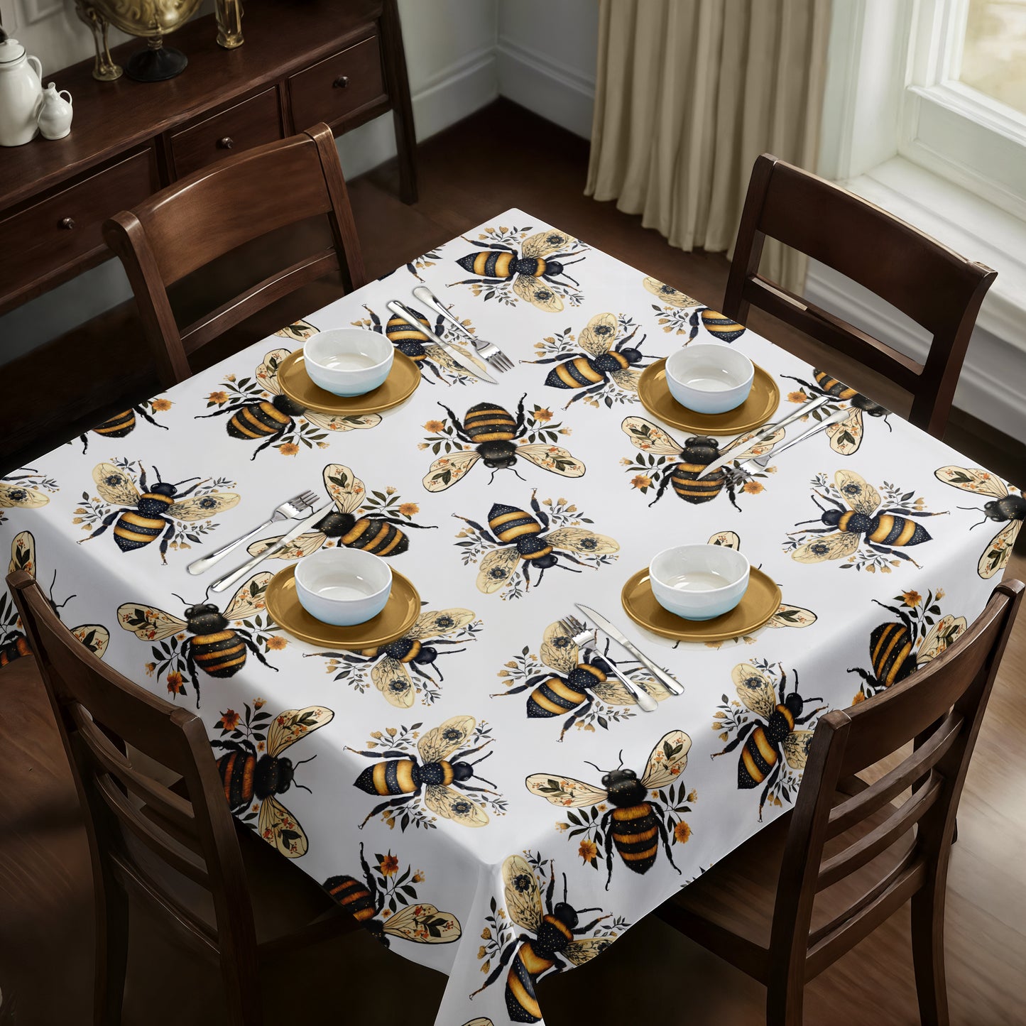 Queen Bee Square Tablecloth by Mark van Vuuren