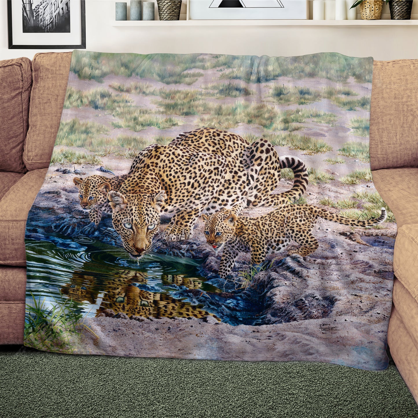 Queen of Cubs Light Weight Fleece Blanket by Delene Lambert