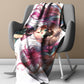 Quirky Ponytail Girl Light Weight Fleece Blanket