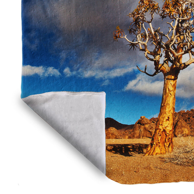 Quiver Tree Light Weigt Fleece Blanket By Annette Heymans