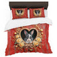 Rabbit Yellow Rose Duvet Cover Set