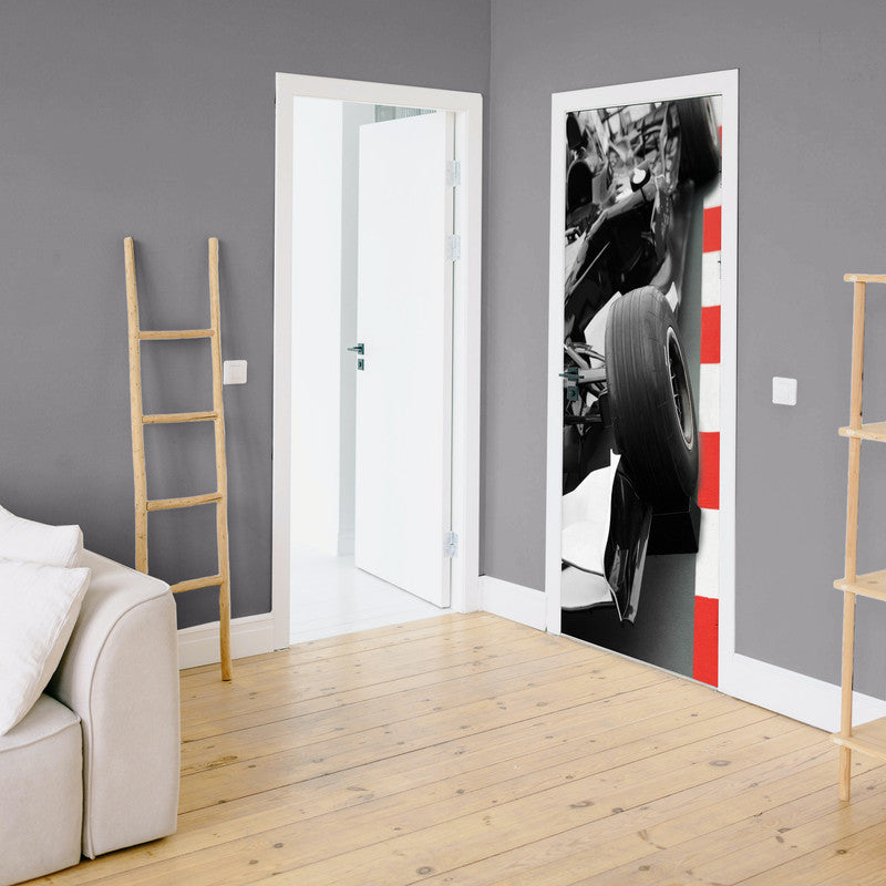 Racer Black Door Decoupage