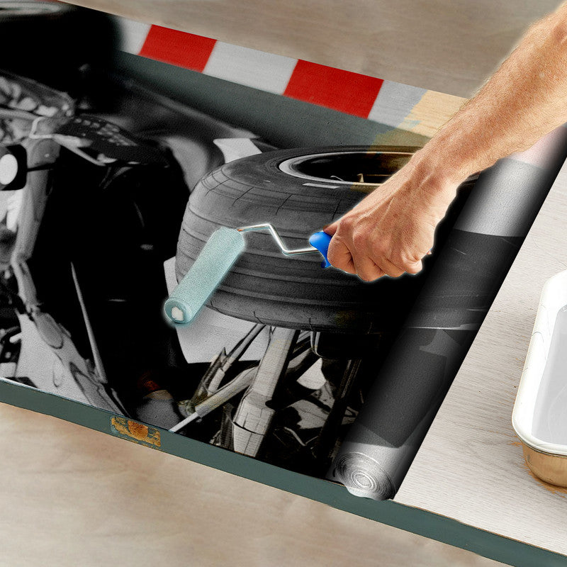 Racer Black Door Decoupage