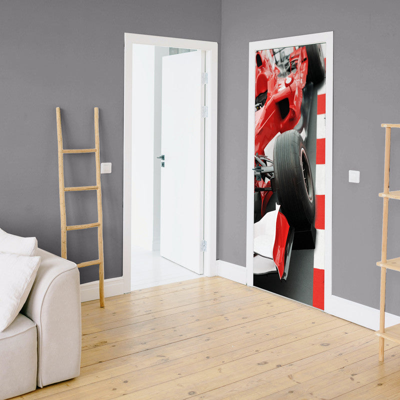 Racer Red Door Decoupage