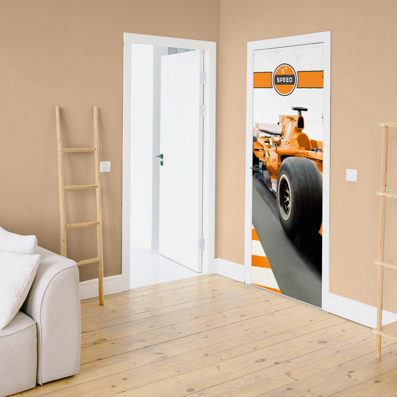 Racing Yellow Door Decoupage
