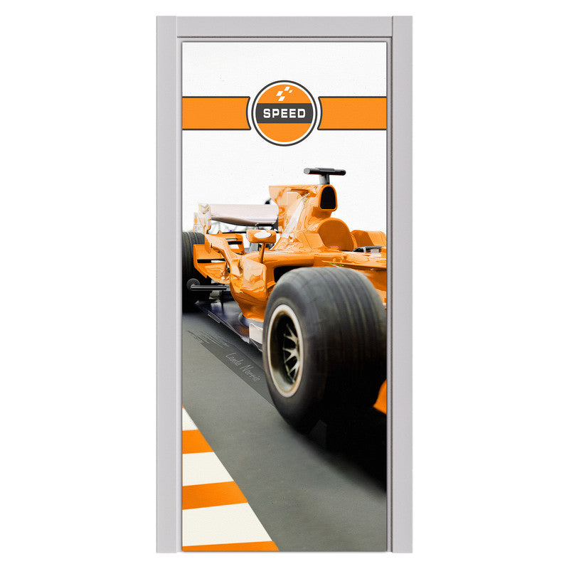 Racing Yellow Door Decoupage