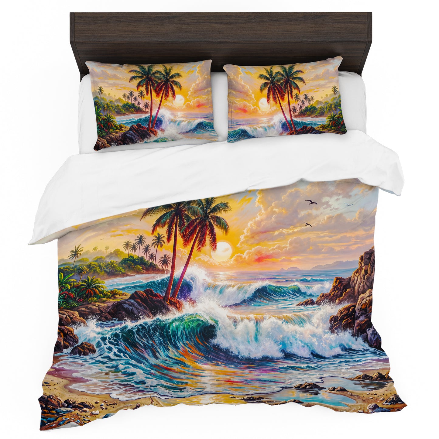 Radiant Coastal Paradise Duvet Cover Set