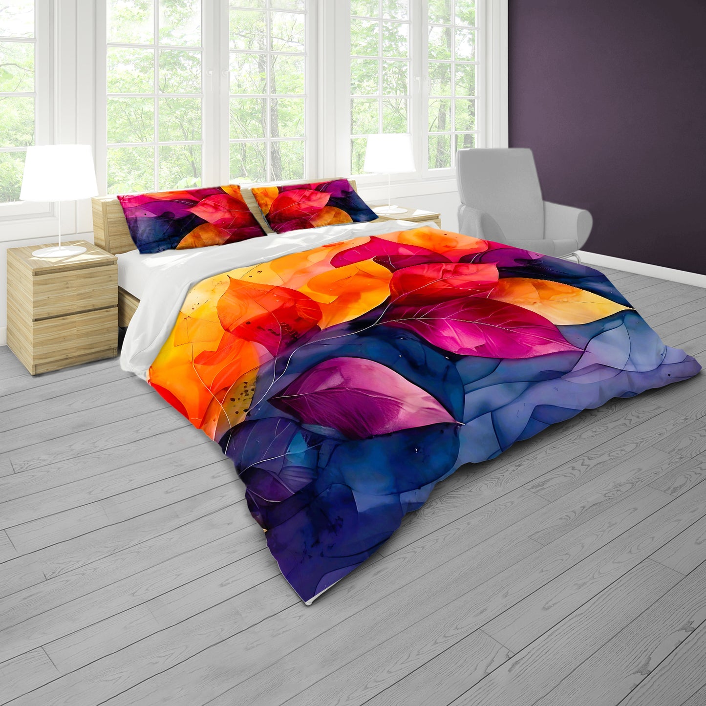 Radiant Colour Petals Duvet Cover Set
