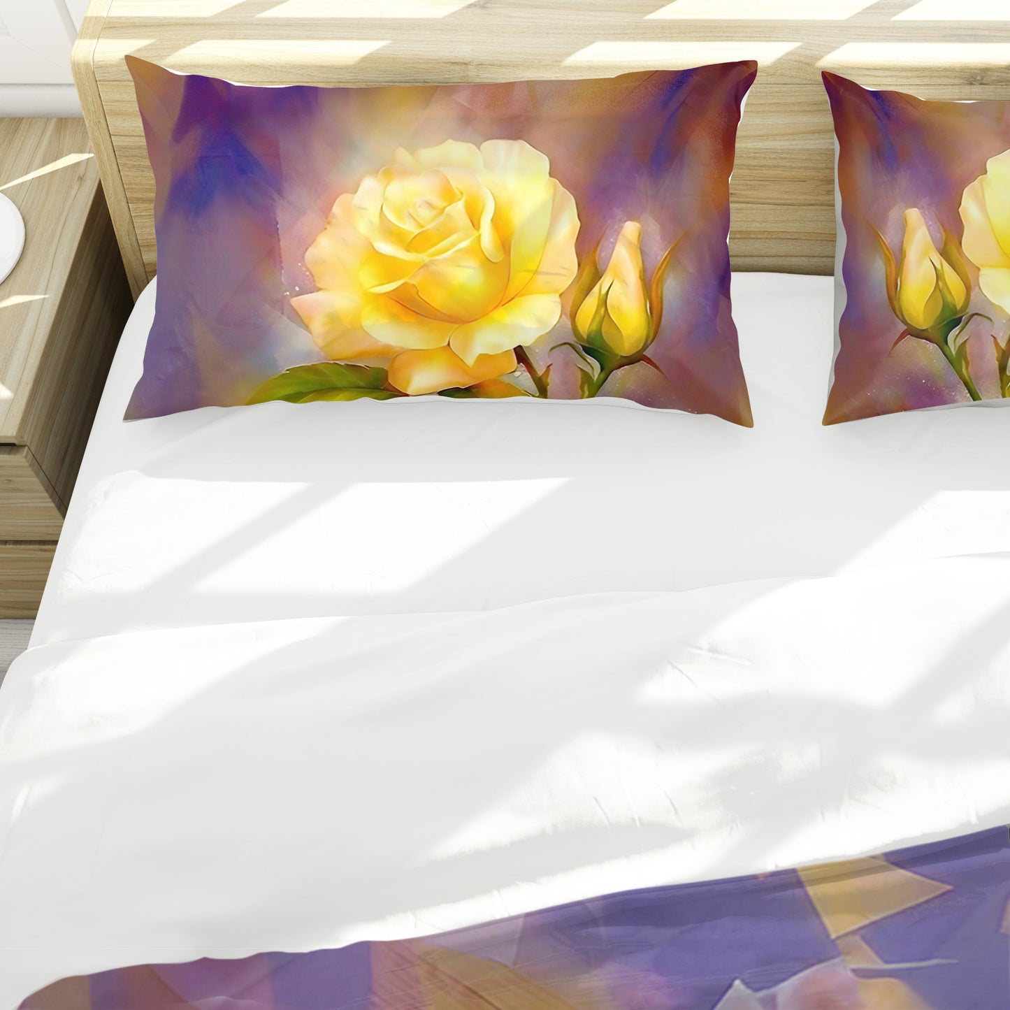 Radiant Yellow Rose Duvet Cover Set