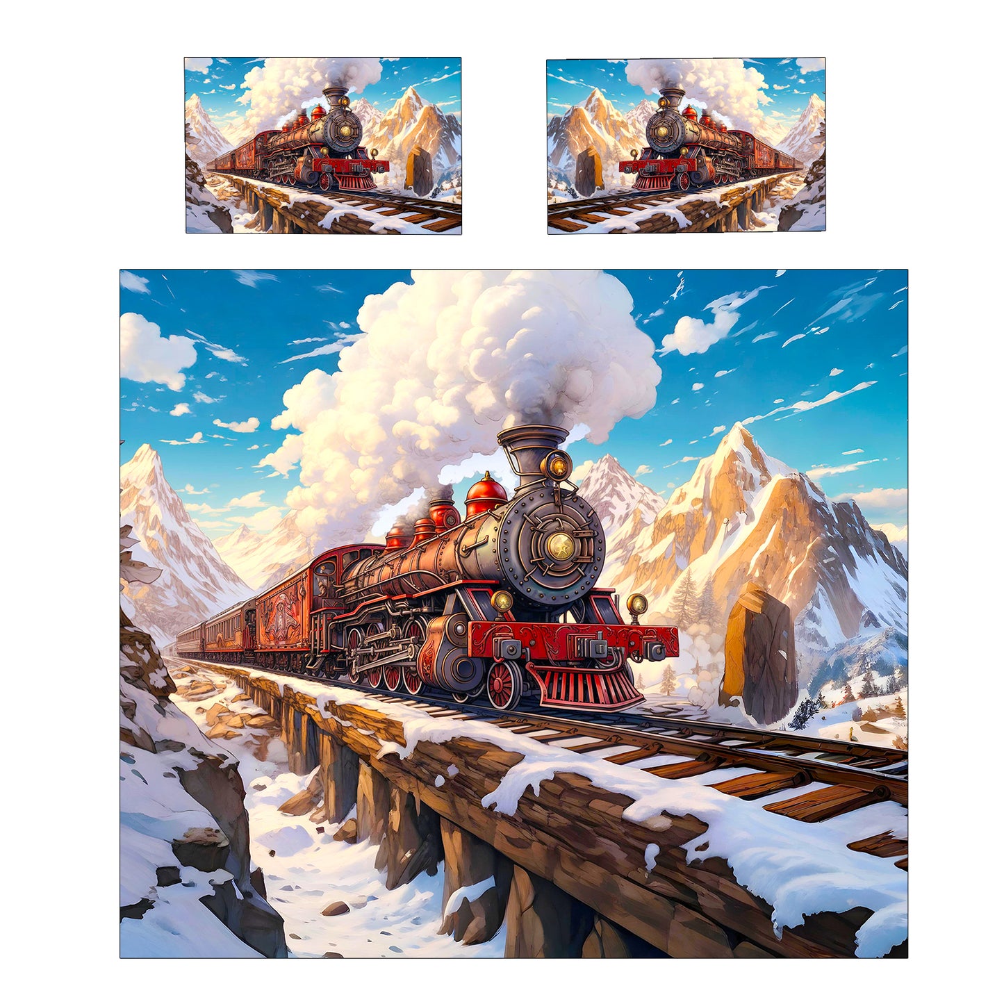 Railway Train Express Duvet Cover Set