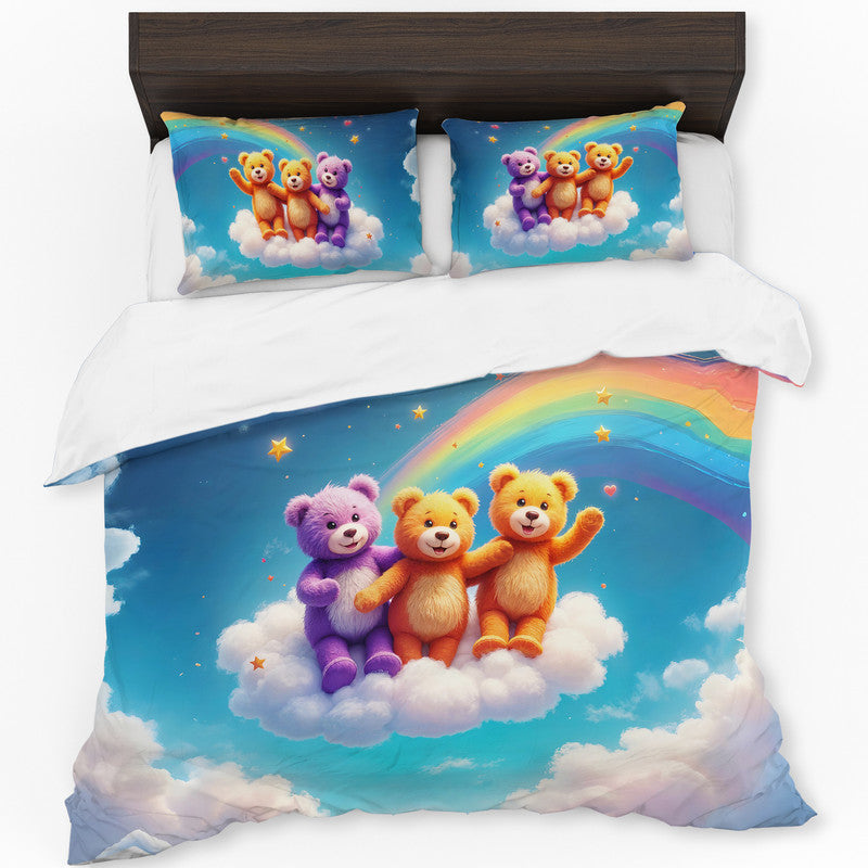 Rainbow Bear Hugs Duvet Cover Set