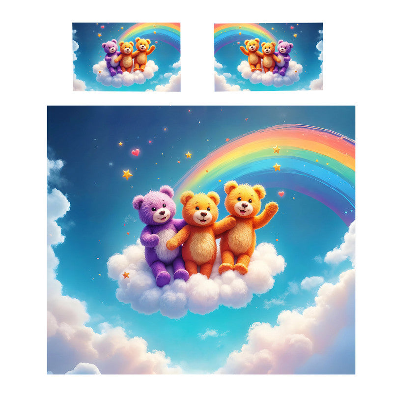 Rainbow Bear Hugs Duvet Cover Set