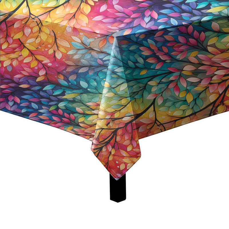 Bright Rainbow Foilage Square Tablecloth