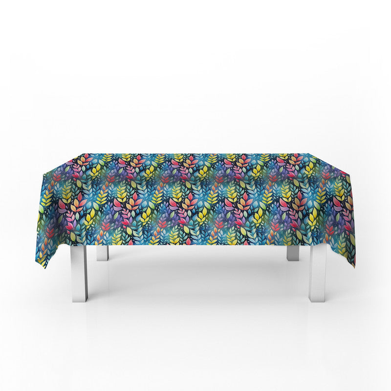 Aqua Foliage Rectangle Tablecloth
