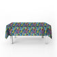 Aqua Foliage Rectangle Tablecloth