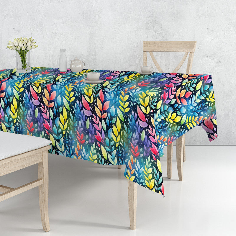 Aqua Foliage Rectangle Tablecloth