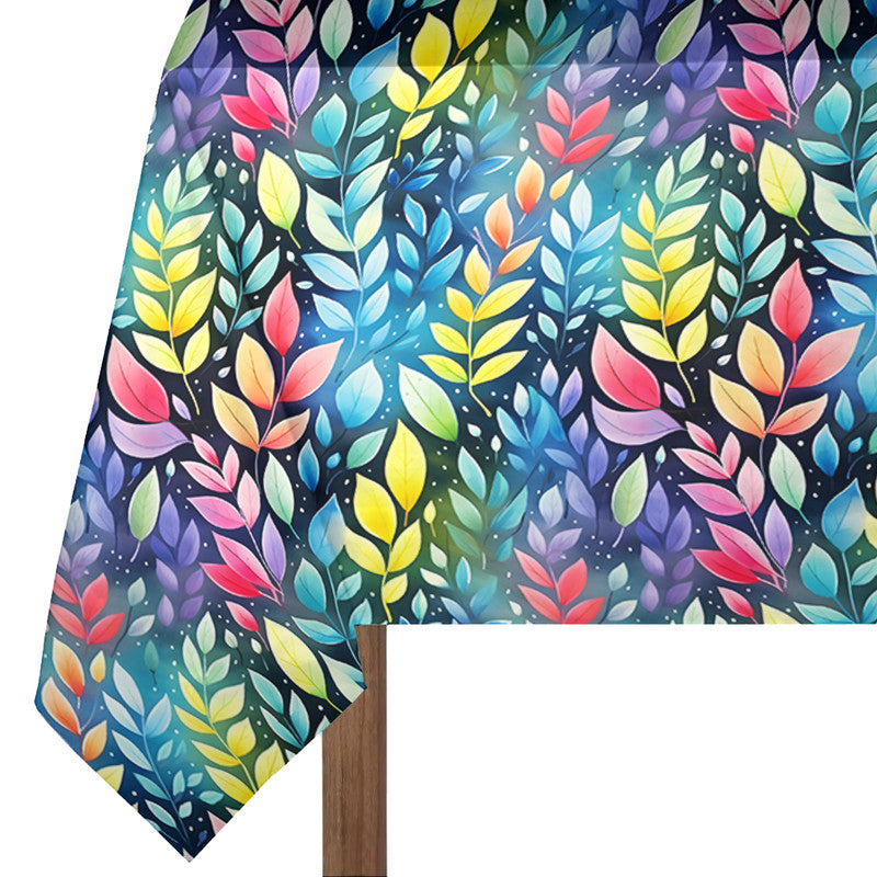 Aqua Foliage Rectangle Tablecloth