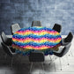 Rainbow Foliage Bright Round Tablecloth
