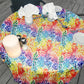 Rainbow Foliage Pastel Round Tablecloth