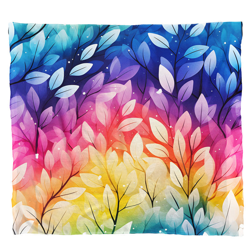 Rainbow Foliage Yellow Light Weight Fleece Blanket
