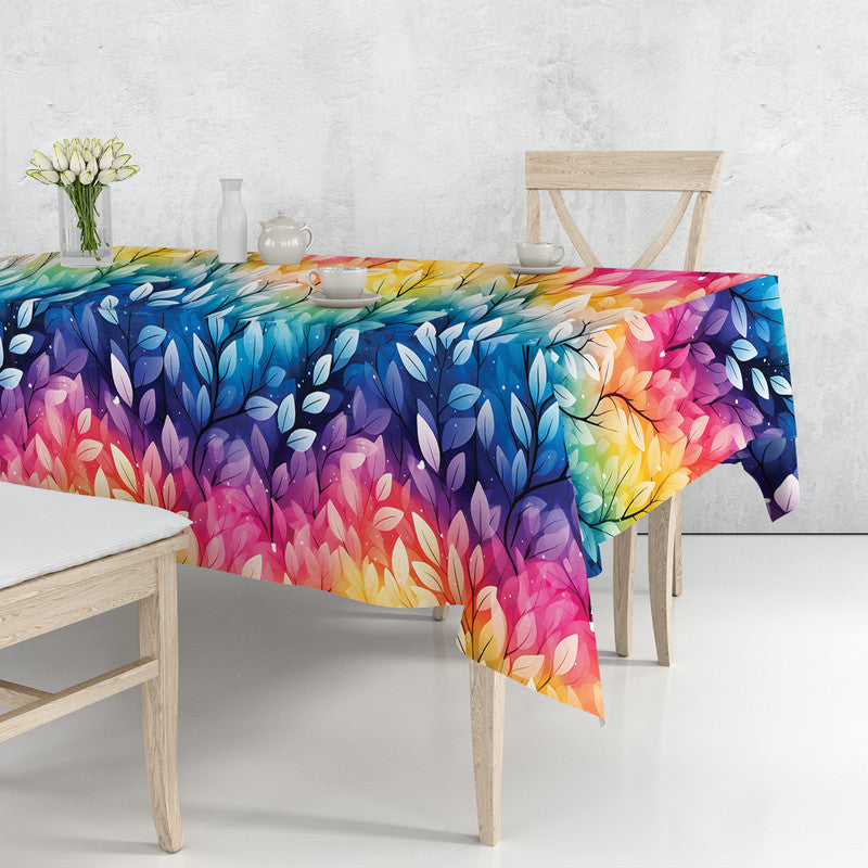 Rainbow Lines Rectangle Tablecloth