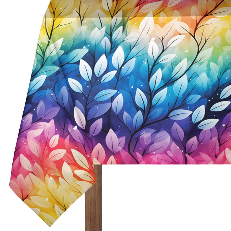 Rainbow Lines Rectangle Tablecloth