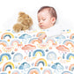 Rainbow and Clouds Baby Fleece Blanket