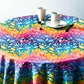 Rainbow Colour Leaves Round Tablecloth