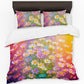 Rainbow Daisies Duvet Cover Set