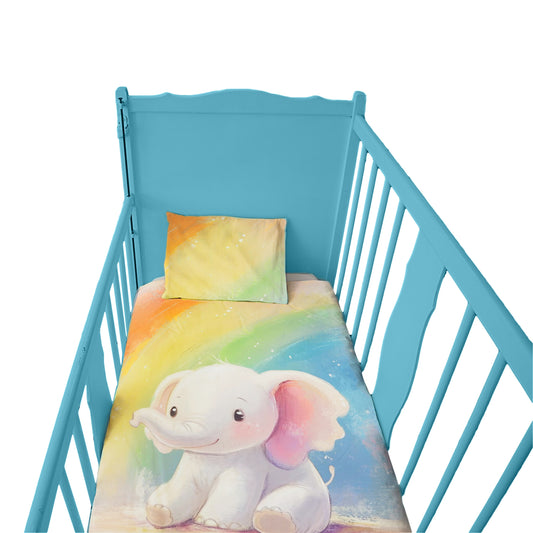 Rainbow Elephant Cot Set