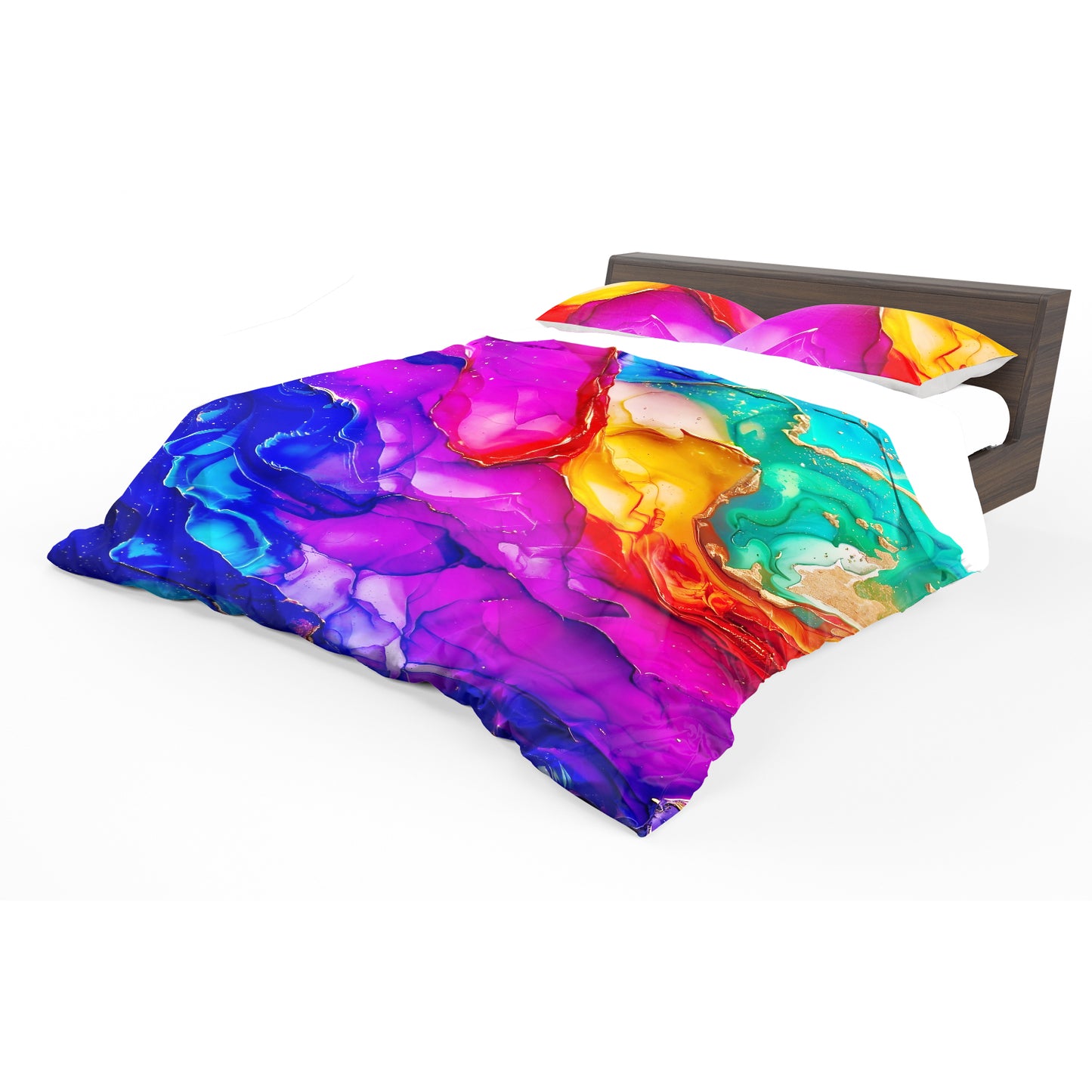 Rainbow Flowing Eclipse Duvet Cover Set