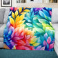 Rainbow Foliage Bright Light Weight Fleece Blanket