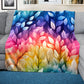 Rainbow Foliage Yellow Light Weight Fleece Blanket