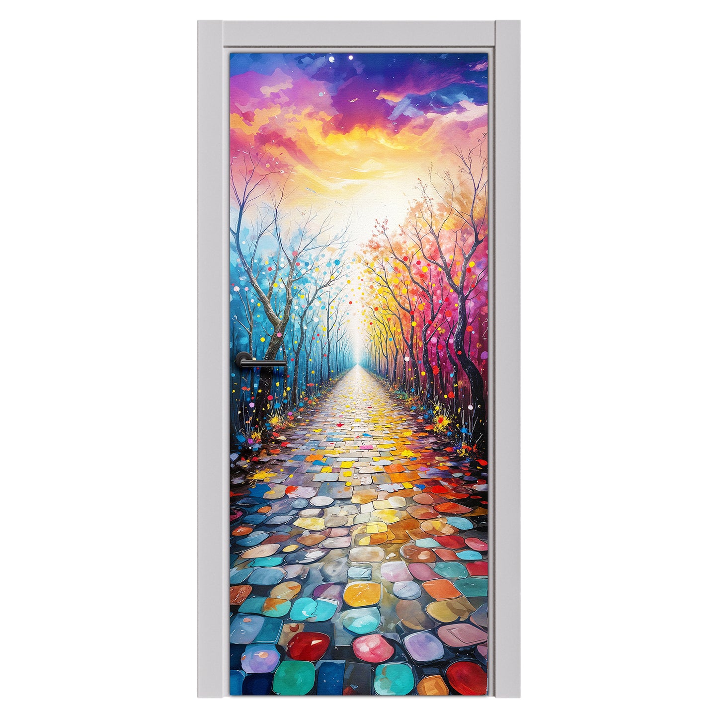 Rainbow Grove Passage Door Decoupage